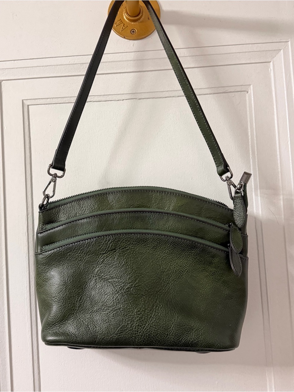HESHE Leather Crossbody Bags for Women Vintage Shoulder Handbag NWOT